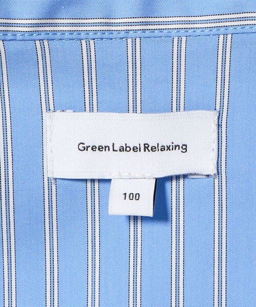 green label relaxing(グリーンレーベルリラクシング)の「ストライプシャツ / キッズ 100cm-130cm 撥水(シャツ/ブラウス・キッズ・ライトブルー/コバルトブルー・160cm/120cm/150cm/100cm/110cm/130cm/140cm)」の3枚目の写真