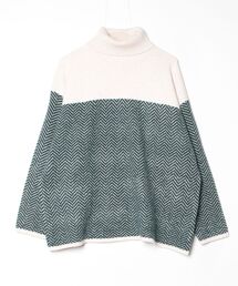 ROPE' PICNIC（ロペピクニック）の「ボーダー柄タートルネックニット（ニット/セーター）」