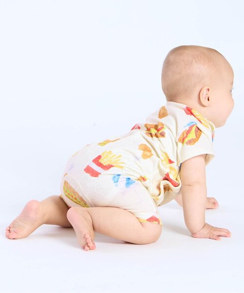 BIT'Z（ビッツ）の「楽しいテーマパーク柄ロンパス（ロンパース・キッズ・ミント/アイボリー・70/60/80）」の4枚目の写真