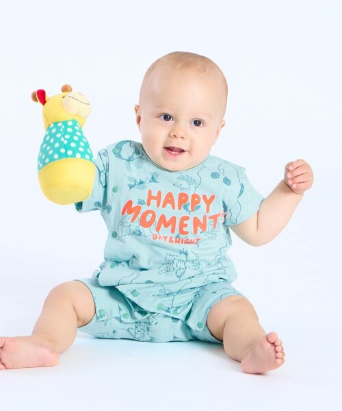 BIT'Z（ビッツ）の「楽しいテーマパーク柄ロンパス（ロンパース・キッズ・ミント/アイボリー・70/60/80）」の5枚目の写真