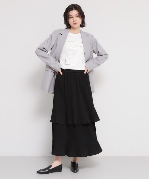 THE SHOP TK （ザ ショップ ティーケー ）の「ロゴ箔プリントロンTee（Tシャツ/カットソー・レディース・ネイビー/オフホワイト・12/13）」の4枚目の写真