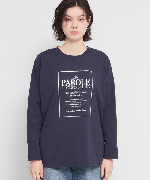 THE SHOP TK （ザ ショップ ティーケー ）の「ロゴ箔プリントロンTee（Tシャツ/カットソー・レディース・ネイビー/オフホワイト・12/13）」の10枚目の写真