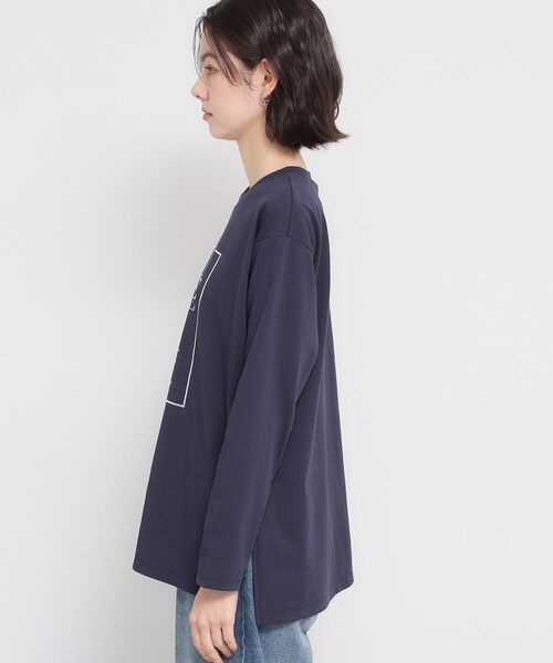 THE SHOP TK （ザ ショップ ティーケー ）の「ロゴ箔プリントロンTee（Tシャツ/カットソー・レディース・ネイビー/オフホワイト・12/13）」の11枚目の写真