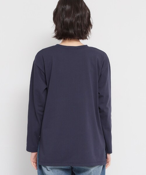 THE SHOP TK （ザ ショップ ティーケー ）の「ロゴ箔プリントロンTee（Tシャツ/カットソー・レディース・ネイビー/オフホワイト・12/13）」の12枚目の写真