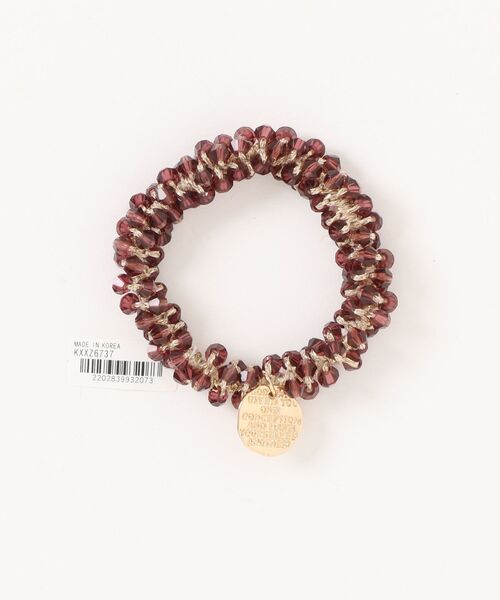 チャイハネ(チャイハネ)の「【チャイハネ】ギャラックビジュヘアゴム(ヘアゴム・レディース・グリーン/グレー/ブルー/パープル/ベージュ/ブラック/カラフル・FREE)」の6枚目の写真