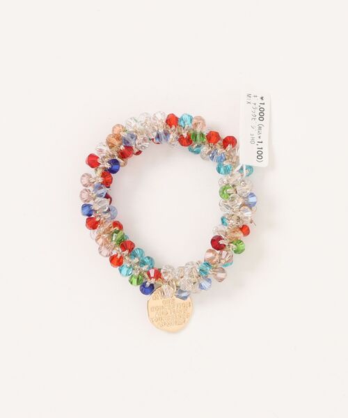 チャイハネ(チャイハネ)の「【チャイハネ】ギャラックビジュヘアゴム(ヘアゴム・レディース・グリーン/グレー/ブルー/パープル/ベージュ/ブラック/カラフル・FREE)」の7枚目の写真