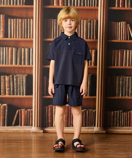 combimini(コンビミニ)の「半袖BIGポロシャツ(ポロシャツ・キッズ・カーキ/ネイビー・110/120/130/140)」の14枚目の写真