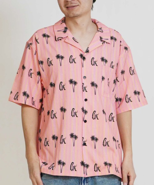 lost（ロスト）の「lost/ロスト NEAT SHIRT 半袖シャツ LM6S-2401（シャツ/ブラウス・メンズ・オフホワイト/ブラック/ホワイト/グリーン/ピンク・M/L）」の5枚目の写真