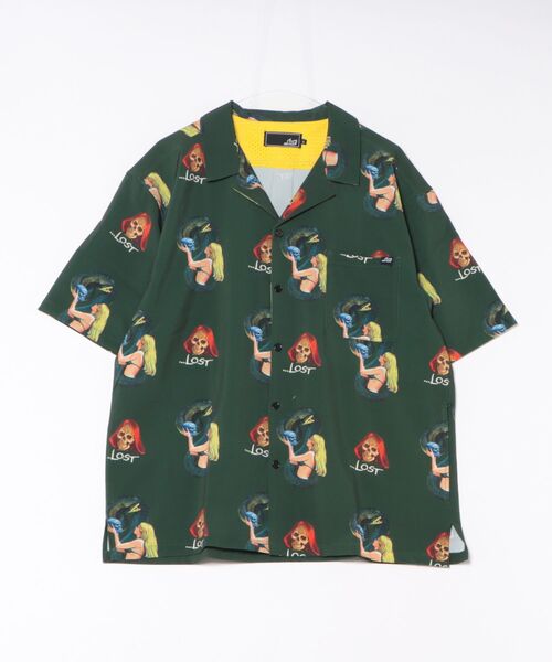 lost（ロスト）の「lost/ロスト NEAT SHIRT 半袖シャツ LM6S-2401（シャツ/ブラウス・メンズ・オフホワイト/ブラック/ホワイト/グリーン/ピンク・M/L）」の10枚目の写真