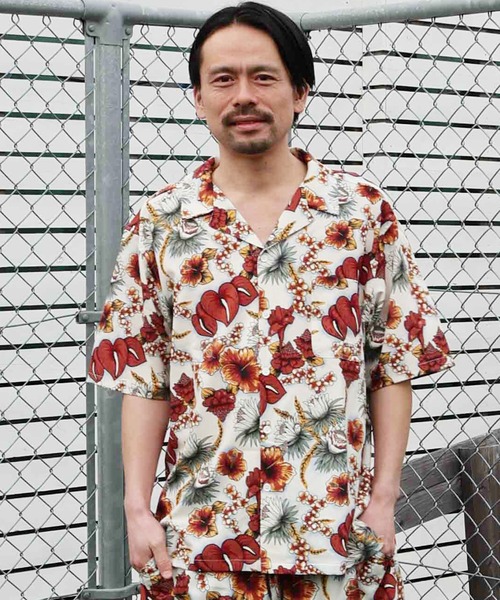 lost（ロスト）の「lost/ロスト NEAT SHIRT 半袖シャツ LM6S-2401（シャツ/ブラウス・メンズ・オフホワイト/ブラック/ホワイト/グリーン/ピンク・M/L）」の21枚目の写真