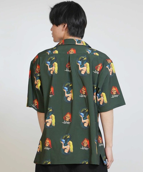 lost（ロスト）の「lost/ロスト NEAT SHIRT 半袖シャツ LM6S-2401（シャツ/ブラウス・メンズ・オフホワイト/ブラック/ホワイト/グリーン/ピンク・M/L）」の16枚目の写真