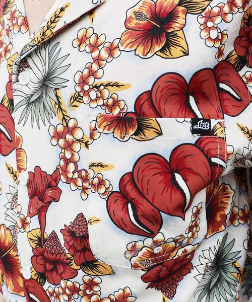 lost（ロスト）の「lost/ロスト NEAT SHIRT 半袖シャツ LM6S-2401（シャツ/ブラウス・メンズ・オフホワイト/ブラック/ホワイト/グリーン/ピンク・M/L）」の14枚目の写真