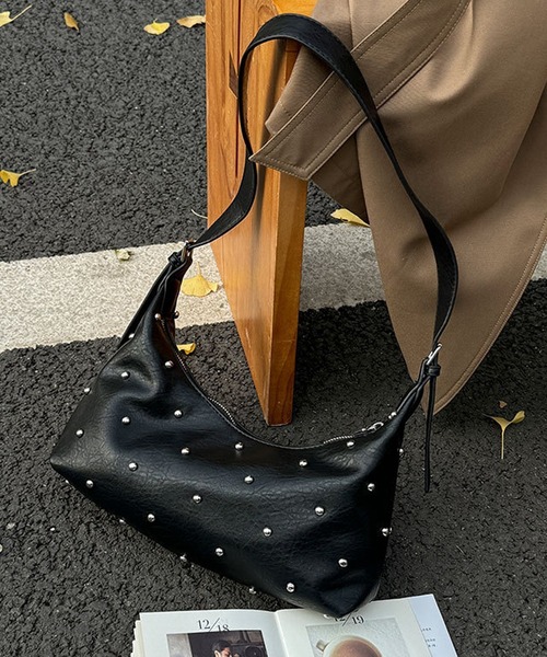 HALEY PESCA（ヘーリーペスカ）の「HALEY PESCA/2way スタッズショルダー　ハンドバッグ（ショルダーバッグ・レディース・ホワイト/ブラウン/ブラック・FREE）」の11枚目の写真