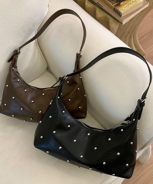 HALEY PESCA（ヘーリーペスカ）の「HALEY PESCA/2way スタッズショルダー　ハンドバッグ（ショルダーバッグ・レディース・ホワイト/ブラウン/ブラック・FREE）」の12枚目の写真