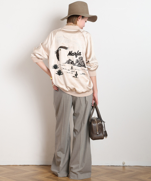AP STUDIO(エーピーストゥディオ)の「Viatore High-waisted Pants(スラックス・レディース・ブラック/チャコールグレー・36/34/40/38)」の7枚目の写真