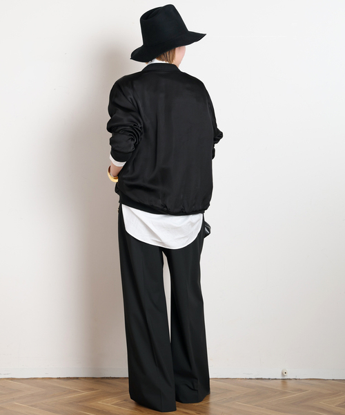 AP STUDIO(エーピーストゥディオ)の「Viatore High-waisted Pants(スラックス・レディース・ブラック/チャコールグレー・36/34/40/38)」の19枚目の写真