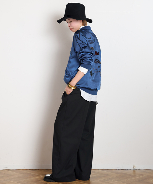 AP STUDIO(エーピーストゥディオ)の「Viatore High-waisted Pants(スラックス・レディース・ブラック/チャコールグレー・36/34/40/38)」の21枚目の写真