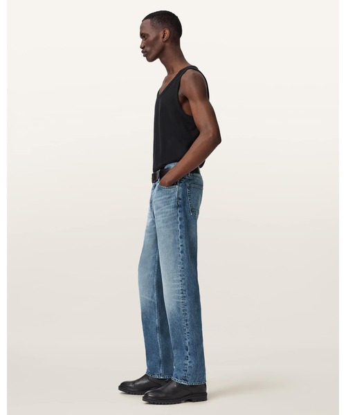 ALLSAINTS（オールセインツ）の「REID STRAIGHT FIT DENIM JEANS | REID ストレート フィット デニム ジーンズ（デニムパンツ・メンズ・ライトインディゴブルー・30/30/31/30/28/30）」の4枚目の写真