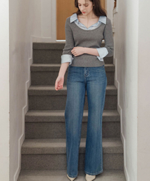 LAUTREDE MIN（ロートルドミン）の「Lautre straight Blue denim（デニムパンツ）」