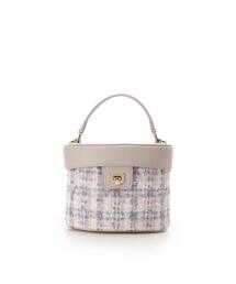 Samantha Thavasa | オリジナル金具ツイード バニティバッグ(ハンドバッグ)