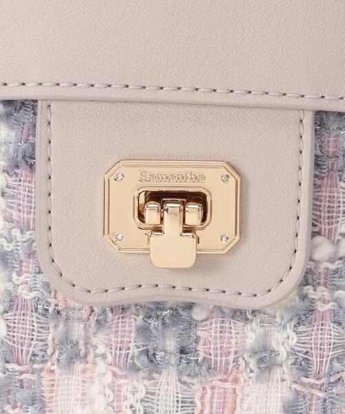 Samantha Thavasa(サマンサタバサ)の「オリジナル金具ツイード バニティバッグ(ハンドバッグ・レディース・ネイビー/ピンク・FREE)」の7枚目の写真