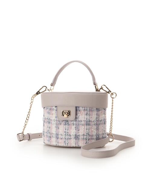 Samantha Thavasa(サマンサタバサ)の「オリジナル金具ツイード バニティバッグ(ハンドバッグ・レディース・ネイビー/ピンク・FREE)」の8枚目の写真