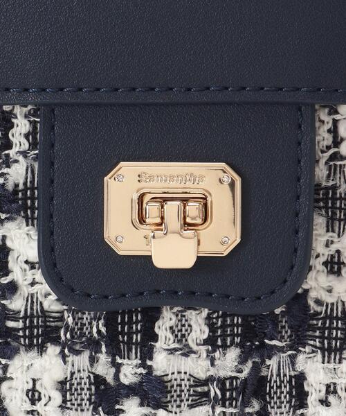 Samantha Thavasa(サマンサタバサ)の「オリジナル金具ツイード バニティバッグ(ハンドバッグ・レディース・ネイビー/ピンク・FREE)」の13枚目の写真