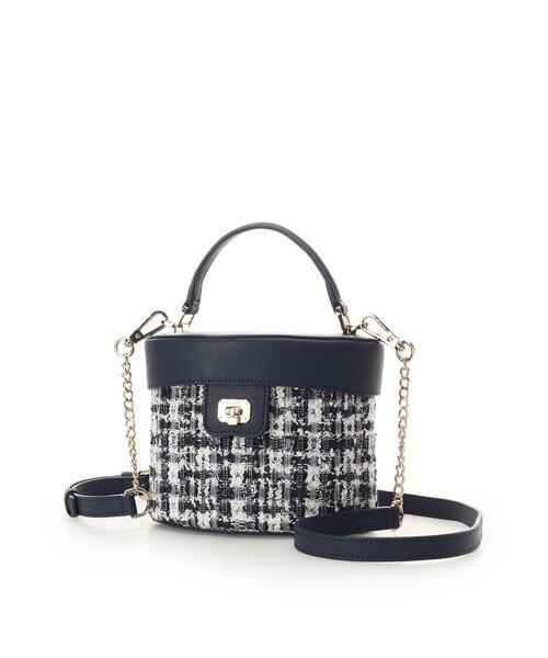 Samantha Thavasa(サマンサタバサ)の「オリジナル金具ツイード バニティバッグ(ハンドバッグ・レディース・ネイビー/ピンク・FREE)」の14枚目の写真