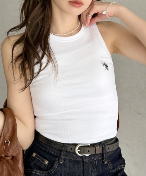 U.S. POLO ASSN.（ユーエスポロアッスン）の「【Ada.別注 U.S. POLO ASSN】アメスリ タンクトップ（タンクトップ・レディース・チャコール/ホワイト/ブラウン・FREE）」の20枚目の写真