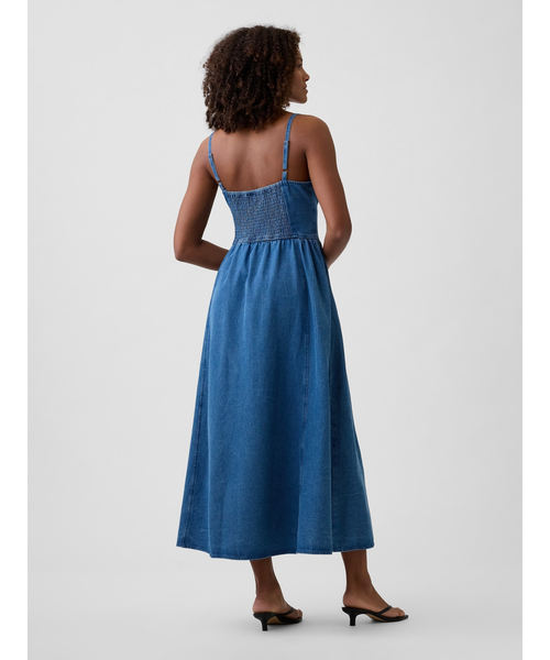 GAP(ギャップ)の「スイートハート ミディワンピース(ワンピース・レディース・インディゴブルー/ブルー・L/XS/S/M/XXS)」の4枚目の写真