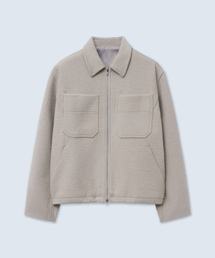 INTEMPOMOOD（インテンポムード）の「パクシーポケットウールカラージャケット_ライトグレー（デニムジャケット）」