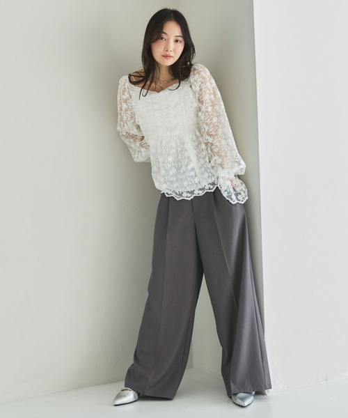 archives(アルシーヴ)の「刺繍レース2wayオフショルブラウス(シャツ/ブラウス・レディース・オフホワイト/グレー/ブラック・MEDIUM)」の15枚目の写真