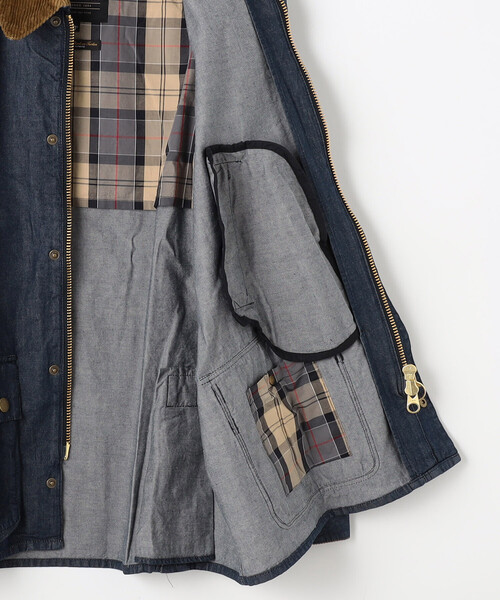 Barbour(バブアー)の「Barbour/バブアー OS BEDALE DENIM CASUAL JACKET(ブルゾン・メンズ・ネイビー・42/40/38)」の12枚目の写真