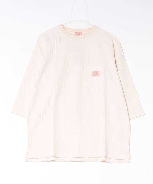 BIG MIKE（ビッグマイク）の「BIG MIKE ビッグマイク / サーマル ワッフル 7分袖 ラグランTシャツ サングラスポケット / 102618740（Tシャツ/カットソー・メンズ・ブラック/ナチュラル/杢グレー/グレイッシュブルー・MEDIUM/X-LARGE/LARGE）」の3枚目の写真