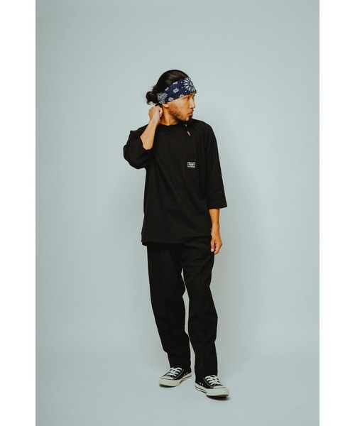 BIG MIKE（ビッグマイク）の「BIG MIKE ビッグマイク / サーマル ワッフル 7分袖 ラグランTシャツ サングラスポケット / 102618740（Tシャツ/カットソー・メンズ・ブラック/ナチュラル/杢グレー/グレイッシュブルー・MEDIUM/X-LARGE/LARGE）」の9枚目の写真