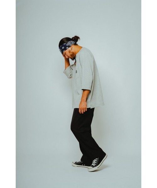 BIG MIKE（ビッグマイク）の「BIG MIKE ビッグマイク / サーマル ワッフル 7分袖 ラグランTシャツ サングラスポケット / 102618740（Tシャツ/カットソー・メンズ・ブラック/ナチュラル/杢グレー/グレイッシュブルー・MEDIUM/X-LARGE/LARGE）」の12枚目の写真
