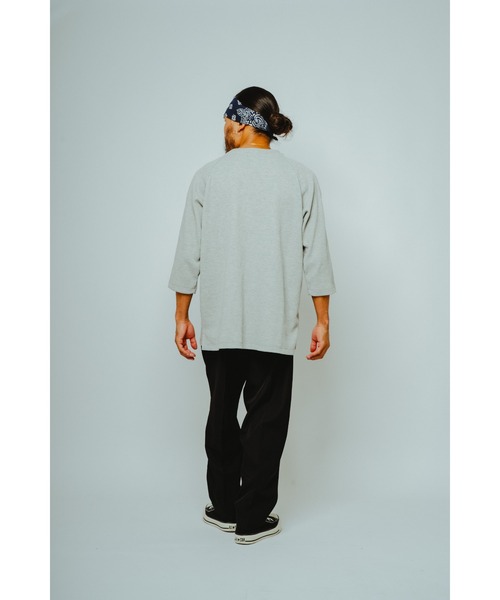 BIG MIKE（ビッグマイク）の「BIG MIKE ビッグマイク / サーマル ワッフル 7分袖 ラグランTシャツ サングラスポケット / 102618740（Tシャツ/カットソー・メンズ・ブラック/ナチュラル/杢グレー/グレイッシュブルー・MEDIUM/X-LARGE/LARGE）」の13枚目の写真