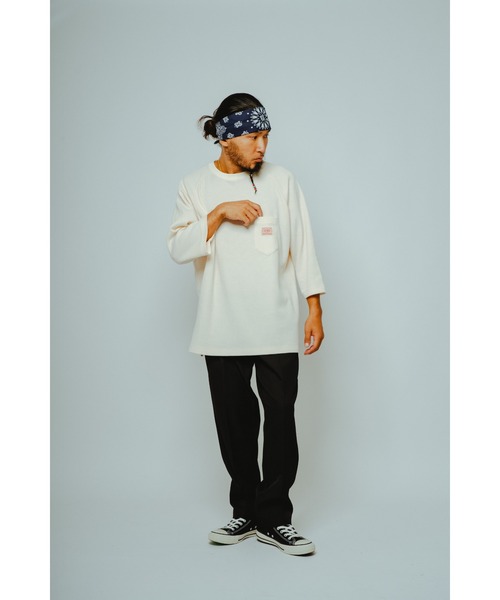 BIG MIKE（ビッグマイク）の「BIG MIKE ビッグマイク / サーマル ワッフル 7分袖 ラグランTシャツ サングラスポケット / 102618740（Tシャツ/カットソー・メンズ・ブラック/ナチュラル/杢グレー/グレイッシュブルー・MEDIUM/X-LARGE/LARGE）」の14枚目の写真