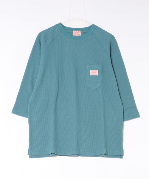 BIG MIKE（ビッグマイク）の「BIG MIKE ビッグマイク / サーマル ワッフル 7分袖 ラグランTシャツ サングラスポケット / 102618740（Tシャツ/カットソー・メンズ・ブラック/ナチュラル/杢グレー/グレイッシュブルー・MEDIUM/X-LARGE/LARGE）」の18枚目の写真