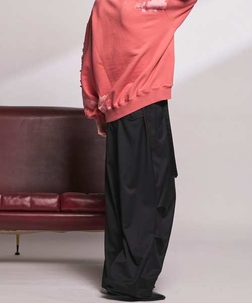 MAISON SPECIAL(メゾンスペシャル)の「《UNISEX》【Loro Piana Fabric】Prime-Wide Snow Pants/【ロロ・ピアーナ ファブリック】プライムワイドスノーパンツ【MAISON SPECIAL/メゾンスペシャル】■セットアップ対応■(スラックス・メンズ・ブラック・2/1/0)」の5枚目の写真