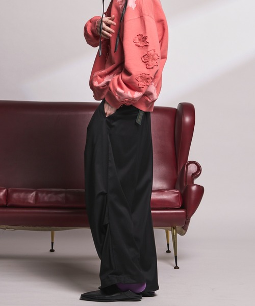 MAISON SPECIAL(メゾンスペシャル)の「《UNISEX》【Loro Piana Fabric】Prime-Wide Snow Pants/【ロロ・ピアーナ ファブリック】プライムワイドスノーパンツ【MAISON SPECIAL/メゾンスペシャル】■セットアップ対応■(スラックス・メンズ・ブラック・2/1/0)」の4枚目の写真