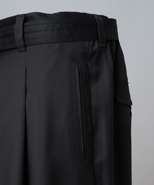 MAISON SPECIAL(メゾンスペシャル)の「《UNISEX》【Loro Piana Fabric】Prime-Wide Snow Pants/【ロロ・ピアーナ ファブリック】プライムワイドスノーパンツ【MAISON SPECIAL/メゾンスペシャル】■セットアップ対応■(スラックス・メンズ・ブラック・2/1/0)」の7枚目の写真