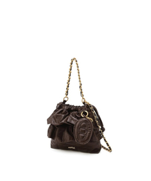 athe（アテ）の「[FRILL] ブラウンデュプスキンミニクロス S AABA6E700W2（メッセンジャーバッグ）」