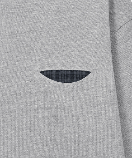 INTEMPOMOOD(インテンポムード)の「チェックインポケットロングスリーブ_グレー(Tシャツ/カットソー・メンズ・グレー・MEDIUM/LARGE)」の14枚目の写真