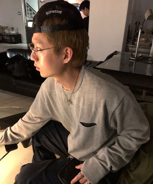 INTEMPOMOOD(インテンポムード)の「チェックインポケットロングスリーブ_グレー(Tシャツ/カットソー・メンズ・グレー・MEDIUM/LARGE)」の18枚目の写真