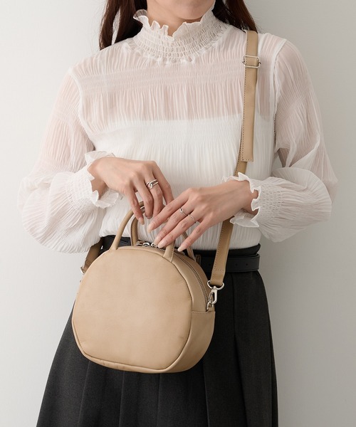 TIDEWAY(タイドウェイ)の「【TIDEWAY】ICY ROUND 2WAY BAG T3225(ショルダーバッグ・レディース・ブラック/ホワイト/レッド/グレイッシュベージュ・FREE)」の14枚目の写真