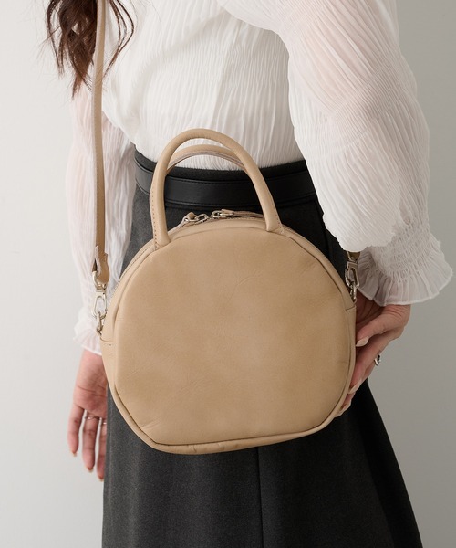 TIDEWAY(タイドウェイ)の「【TIDEWAY】ICY ROUND 2WAY BAG T3225(ショルダーバッグ・レディース・ブラック/ホワイト/レッド/グレイッシュベージュ・FREE)」の12枚目の写真