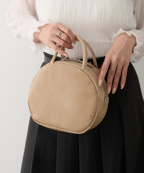 TIDEWAY(タイドウェイ)の「【TIDEWAY】ICY ROUND 2WAY BAG T3225(ショルダーバッグ・レディース・ブラック/ホワイト/レッド/グレイッシュベージュ・FREE)」の15枚目の写真