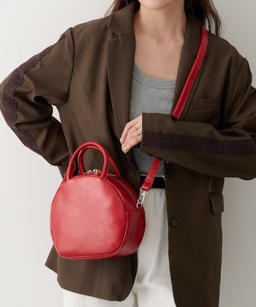 TIDEWAY(タイドウェイ)の「【TIDEWAY】ICY ROUND 2WAY BAG T3225(ショルダーバッグ・レディース・ブラック/ホワイト/レッド/グレイッシュベージュ・FREE)」の21枚目の写真