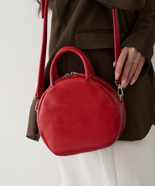 TIDEWAY(タイドウェイ)の「【TIDEWAY】ICY ROUND 2WAY BAG T3225(ショルダーバッグ・レディース・ブラック/ホワイト/レッド/グレイッシュベージュ・FREE)」の22枚目の写真